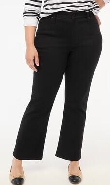 J. Crew Factory Flare Crop Black Jeans in All-Day Stretch Size 33 NWT